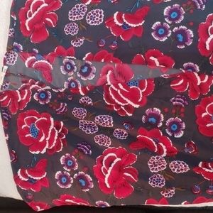 Colorful Floral Short Sleeve Flowy Flyaway